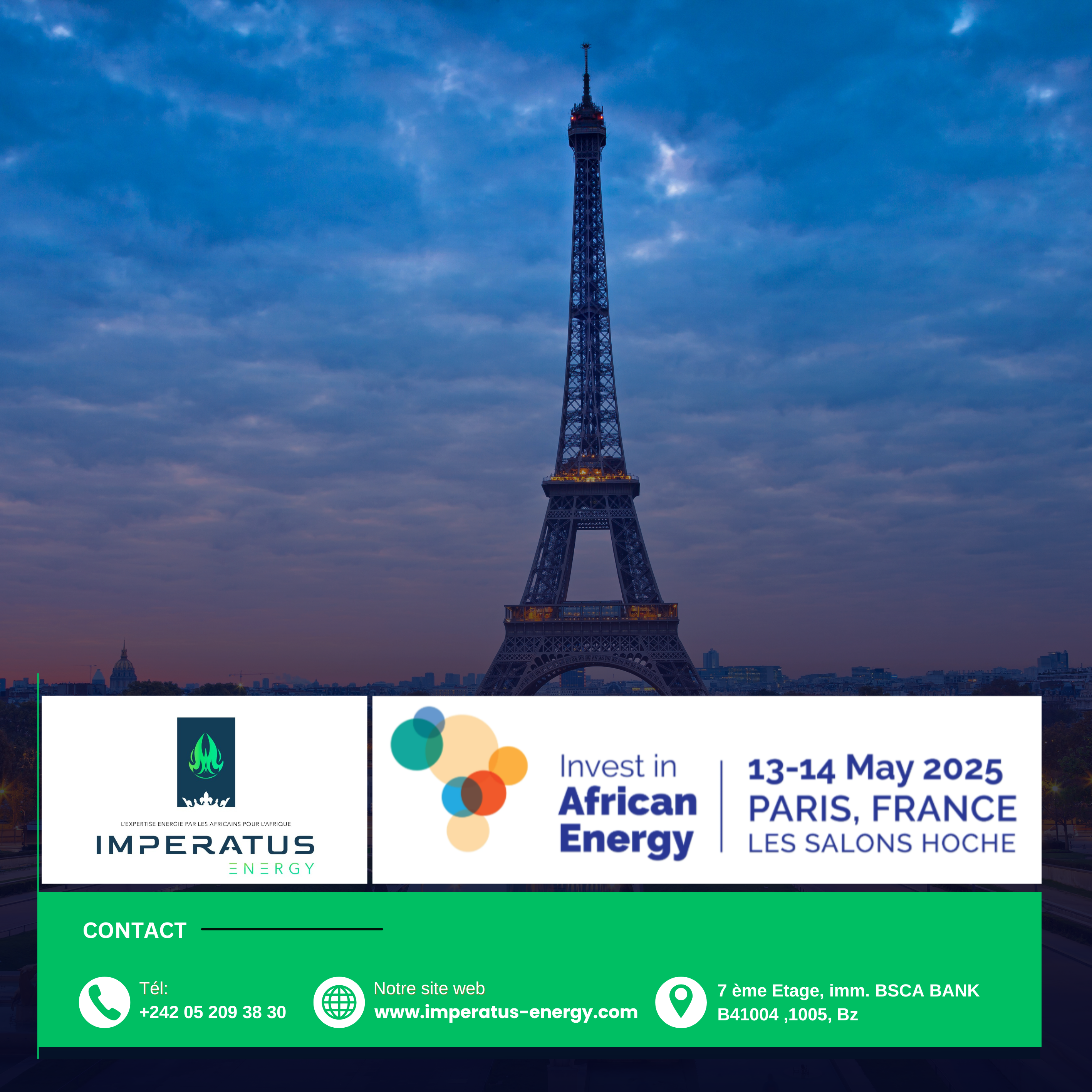 IMPERATUS ENERGY au Sommet de l’Énergie aux prestigieux Salons Hoche, à Paris, FRANCE.